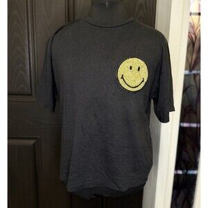 Original Zara X Smiley World Shiny Beaded Kids Or Adult Crop Tshirt Size 13/14